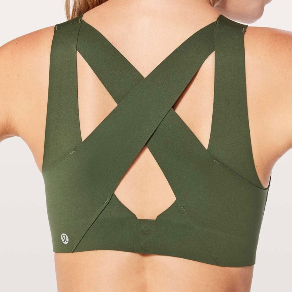 LIKE NEW Lululemon Enlite Bra - Pesto - Picture 2 of 9